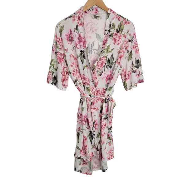 𝅺show ME YOUR MUMU Brie Robe Multicolor Short Sleeve Kimono Floral Cardigan - Picture 1 of 14
